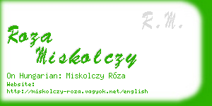 roza miskolczy business card